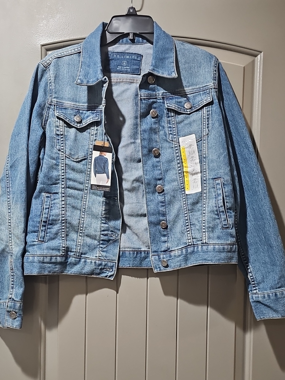 The Limited Light Blue Denim Jean Jacket - Button-Front (D)